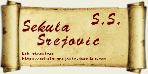 Sekula Srejović vizit kartica